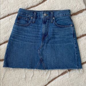 Madewell Classic Blue Denim Mini Skirt